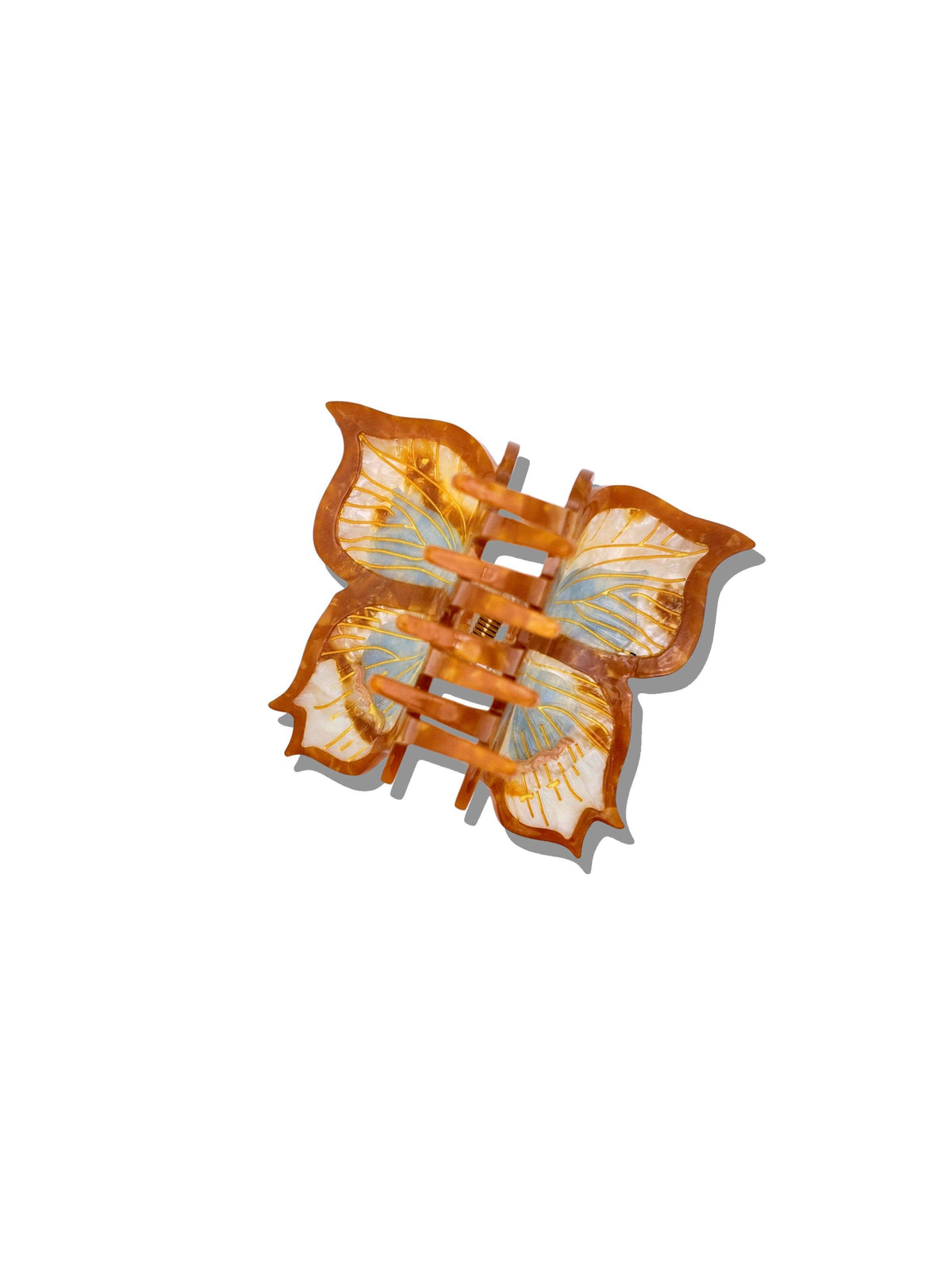 Hand-painted Australian Amethyst Butterfly Claw Hair Clip |