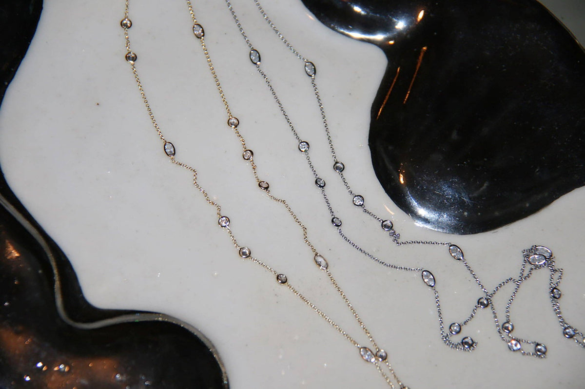 Sloane Vintage-Inspired Link &amp; Chain Necklace: Rhodium / 16&quot;