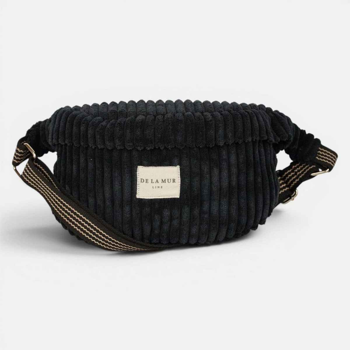 Corduroy Fanny Pack – Black (Curly)