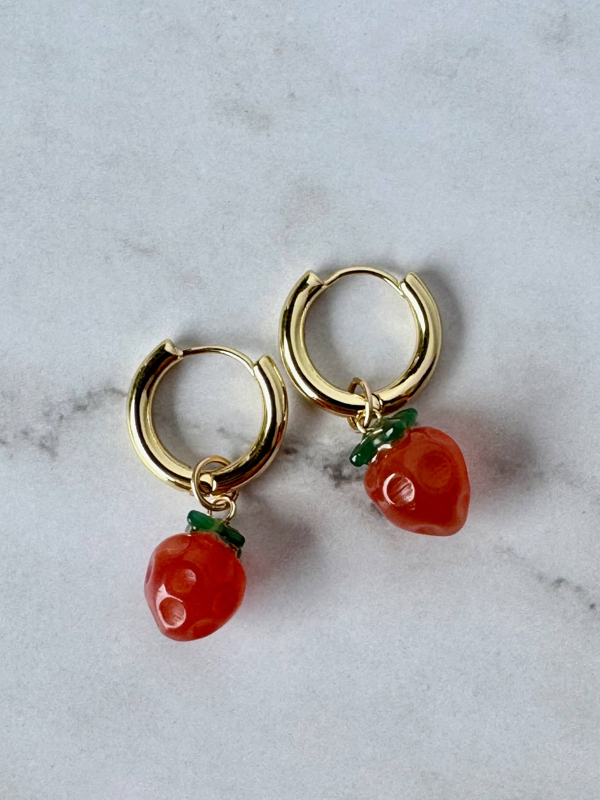 Lavinia Earrings: Strawberry