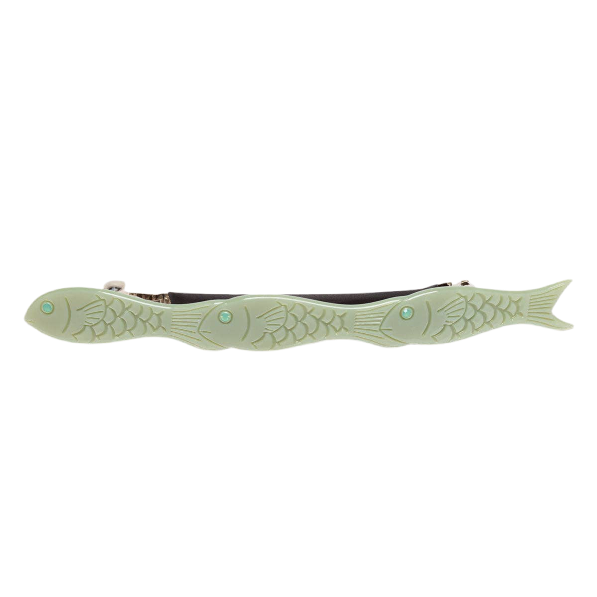 Jade Fish Green Acetate Women&#39;s French Barrette Hair Clip