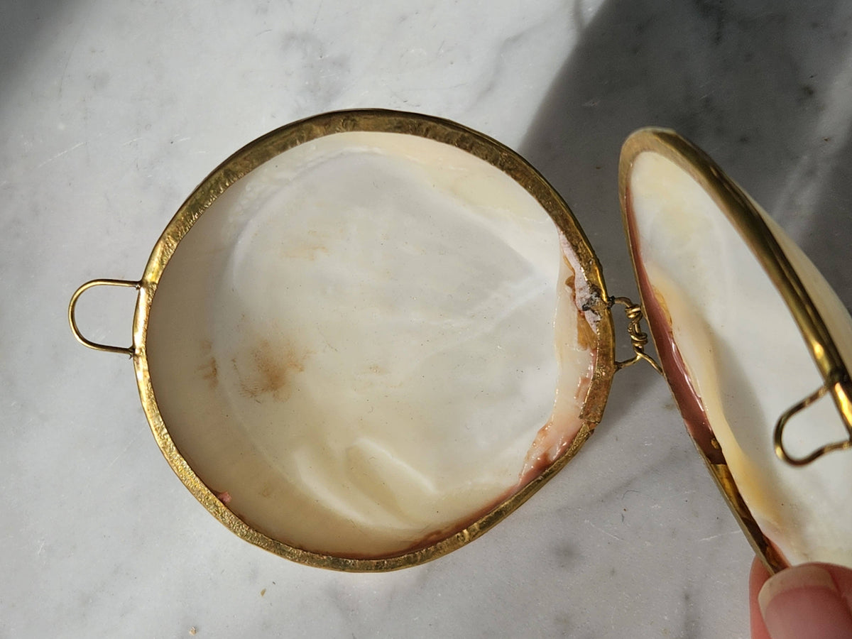 Clam Trinket Pill Box, Coin Purse