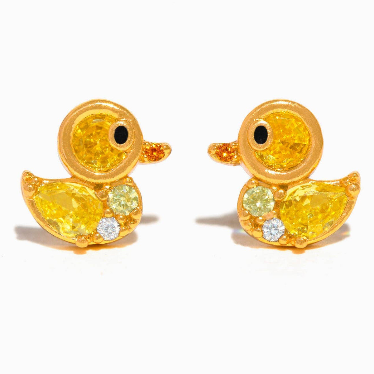 Rubber Ducky Studs: sold SINGLE Gold