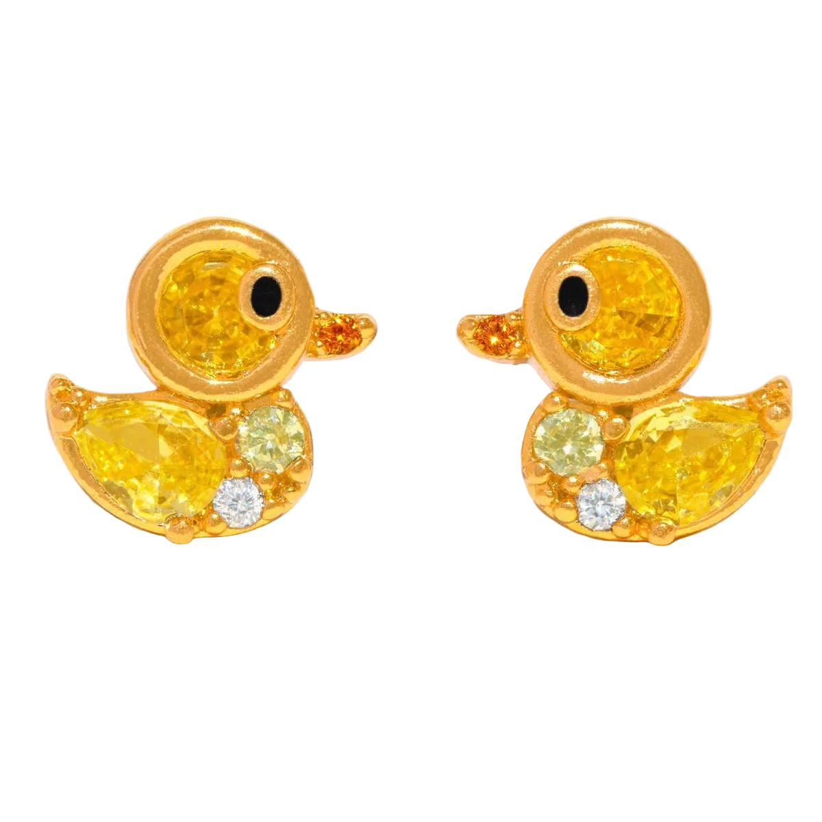 Rubber Ducky Studs: sold SINGLE Gold