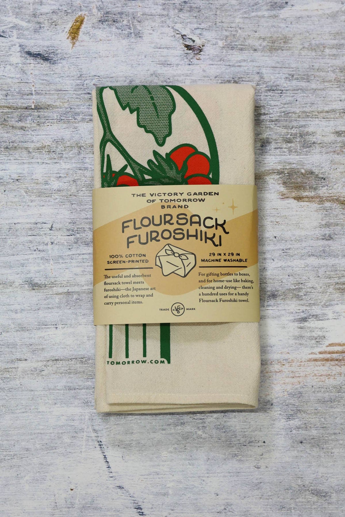 Tomato Harvest - Flour Sack Furoshiki Towel