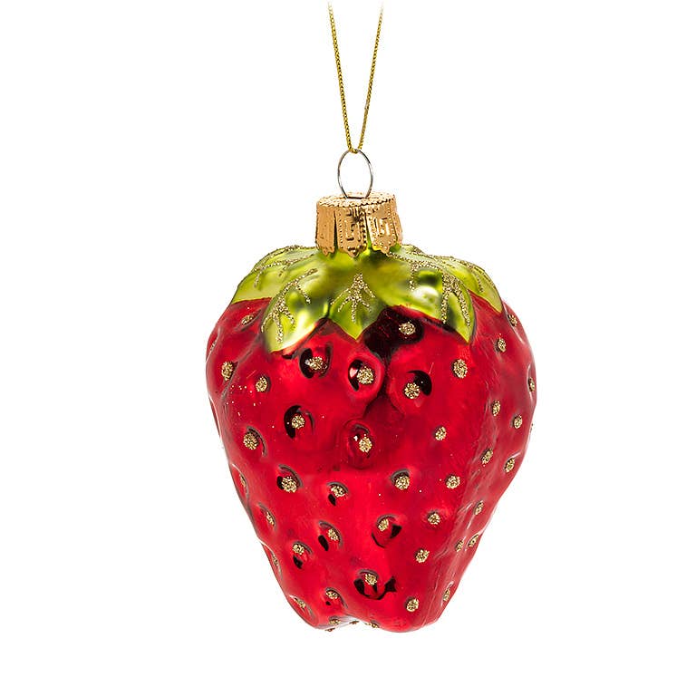 Strawberry Ornament-3"H