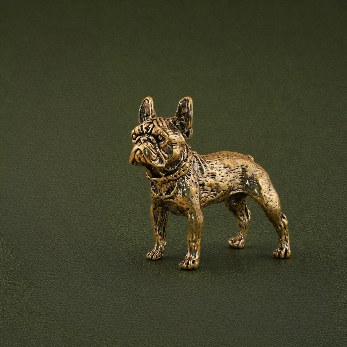 Solid Brass Standing Shar-Pei Figurine Decor: A1