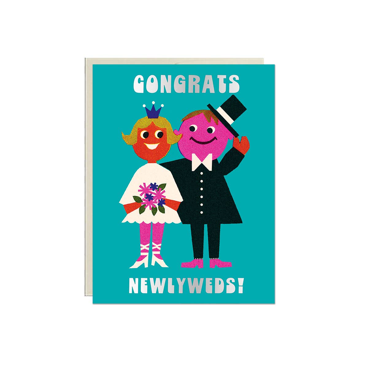Congrats Newlyweds! – Foil Wedding ✿ Couple Card