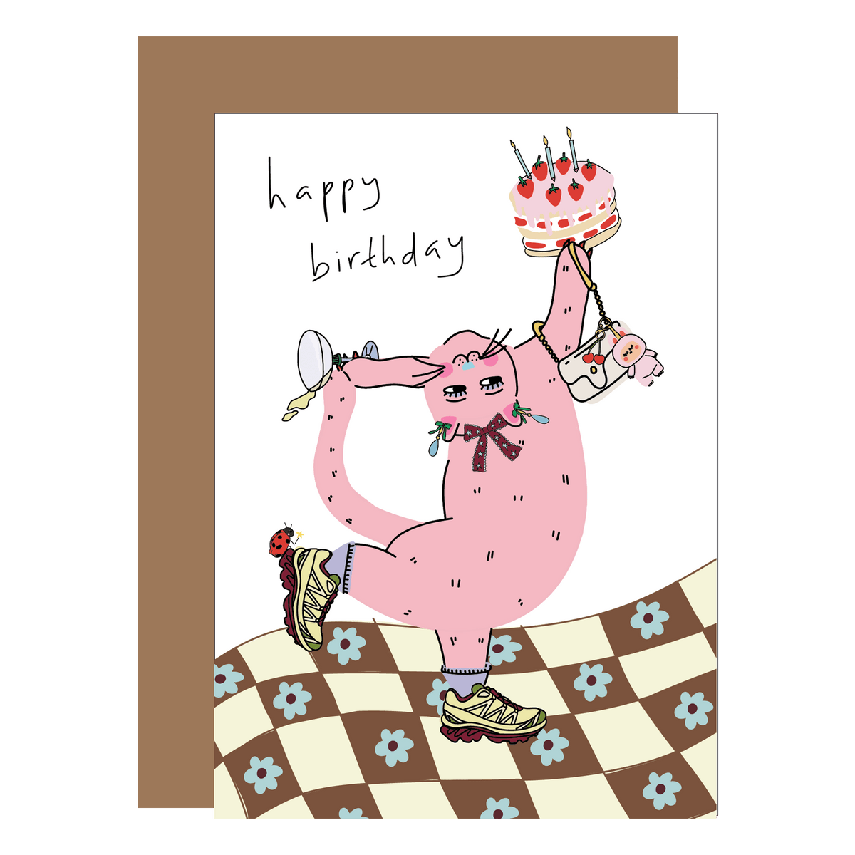 Birthday cat card, funny birthday cards for her