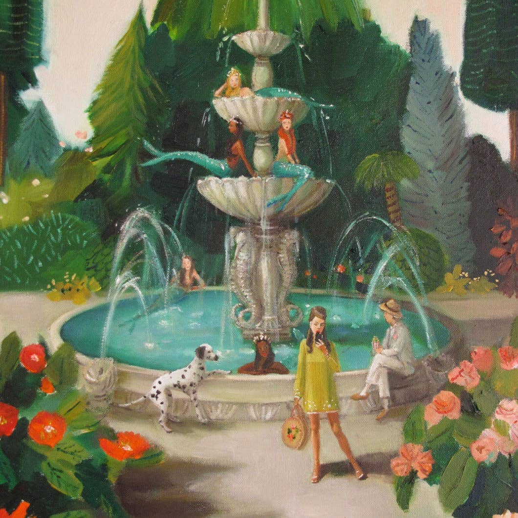 Selfie at the Mermaid Public Fountain: Small (Image size: Approx 8&quot;x10&quot;. Paper size: 8.5&quot;x11&quot;)