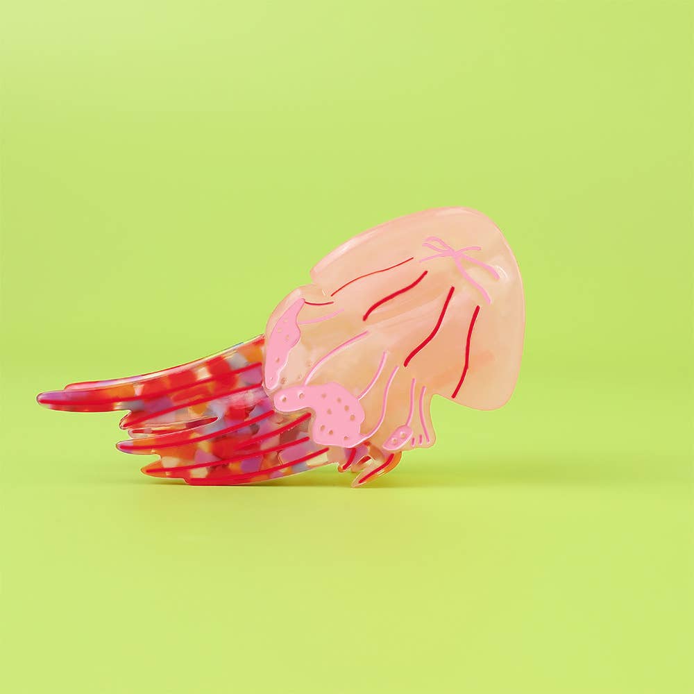 Pink Jellyfish Hair Claw Clip