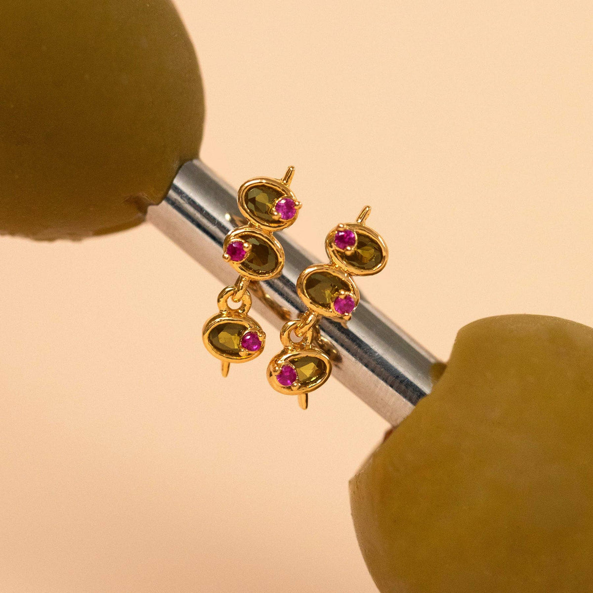 Mini Olive Studs: Gold - SINGLE