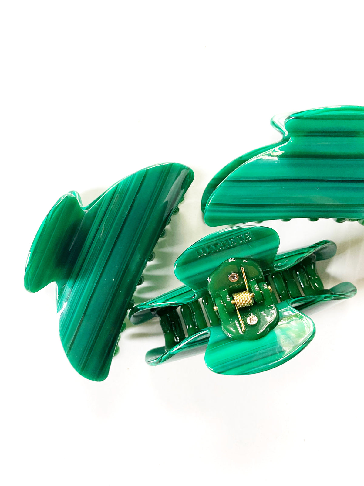 Midi Heirloom Claw in Malachite