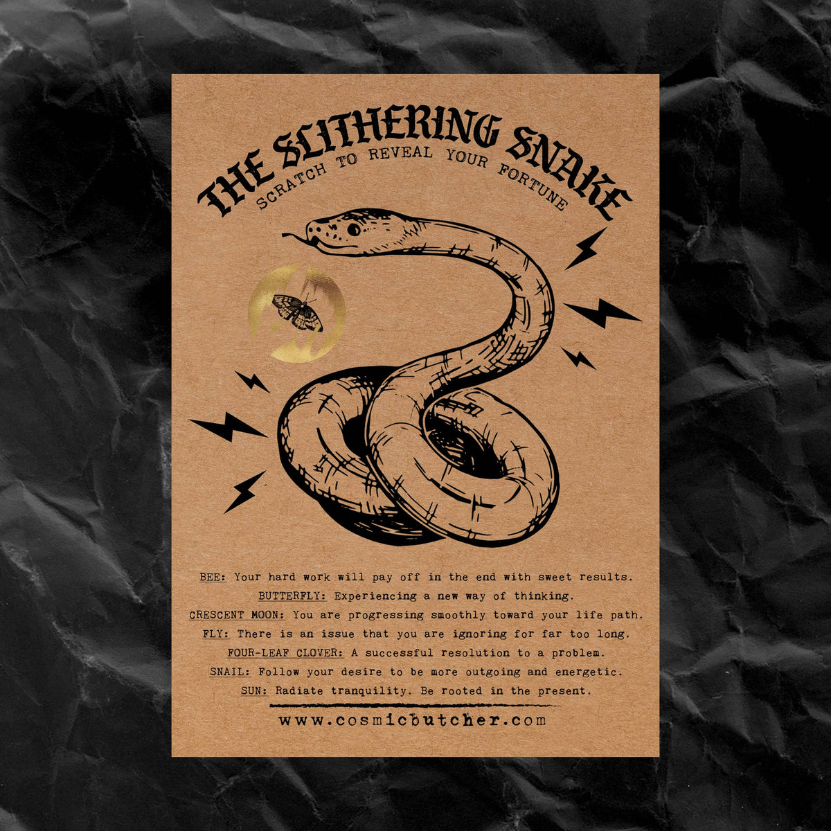 "SNAKE" Scratch Fortune Card