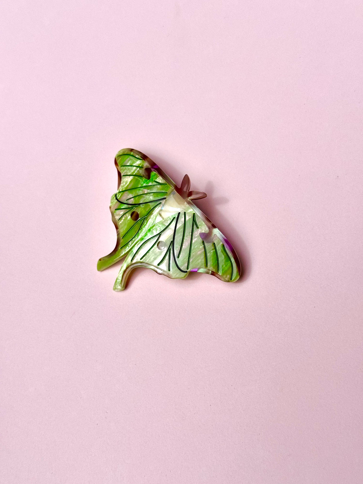 Luna Moth French Hair Clip