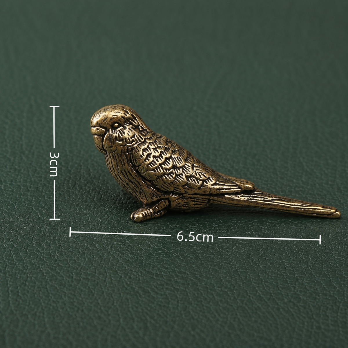 Solid Brass Perched Parrot Figurine Decor: A1