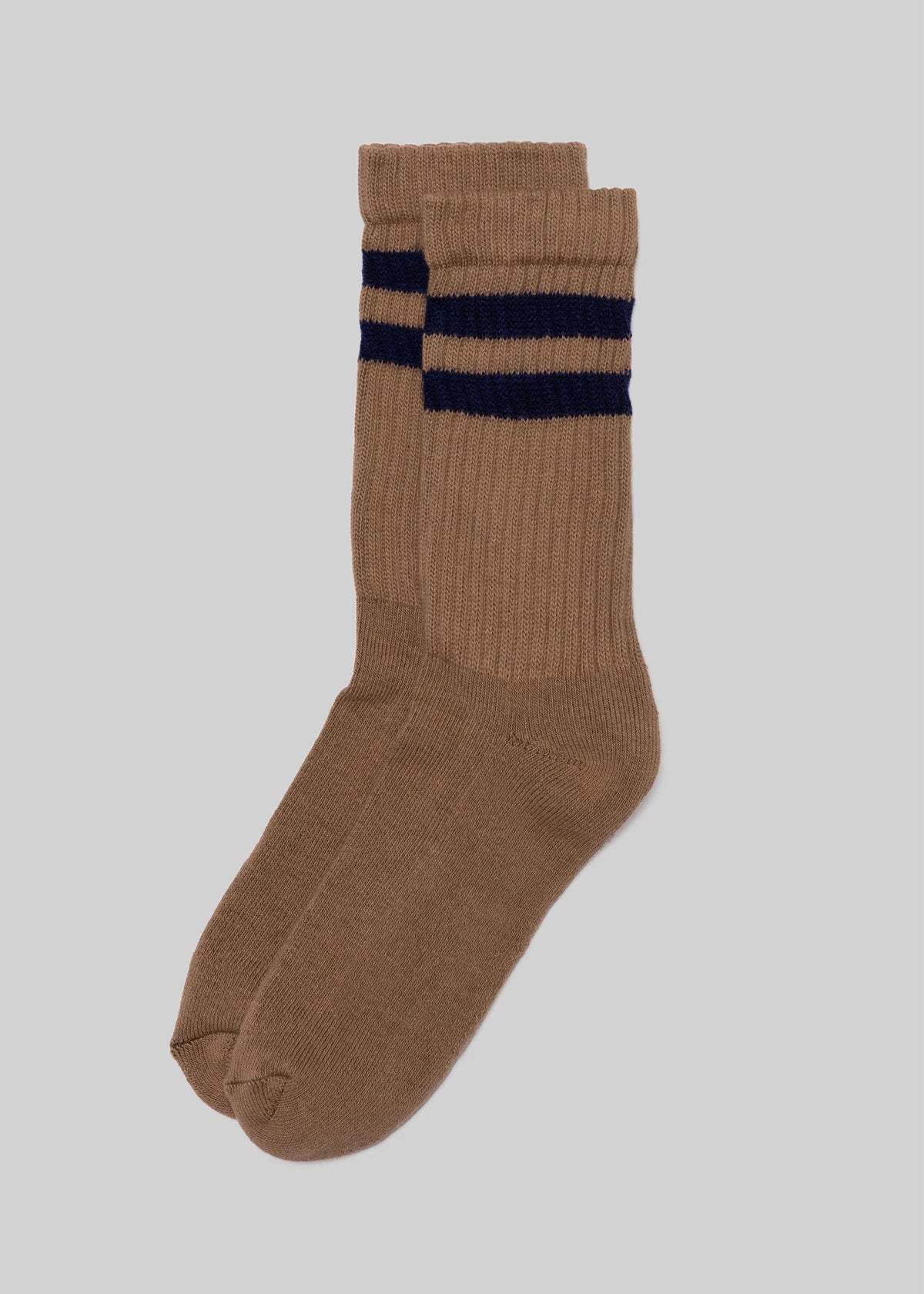 The Retro Double Stripe Crew - Tan