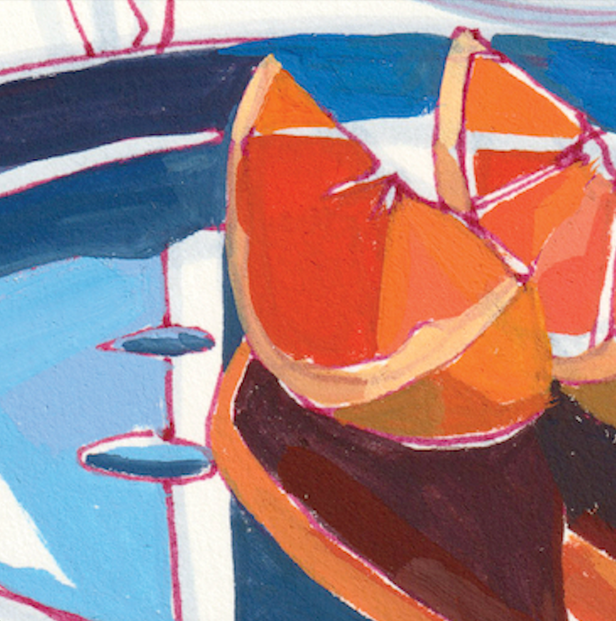 &quot;Breakfast in the Catskills&quot; Tulips and Coffee Signed Giclee: 8x10&quot;