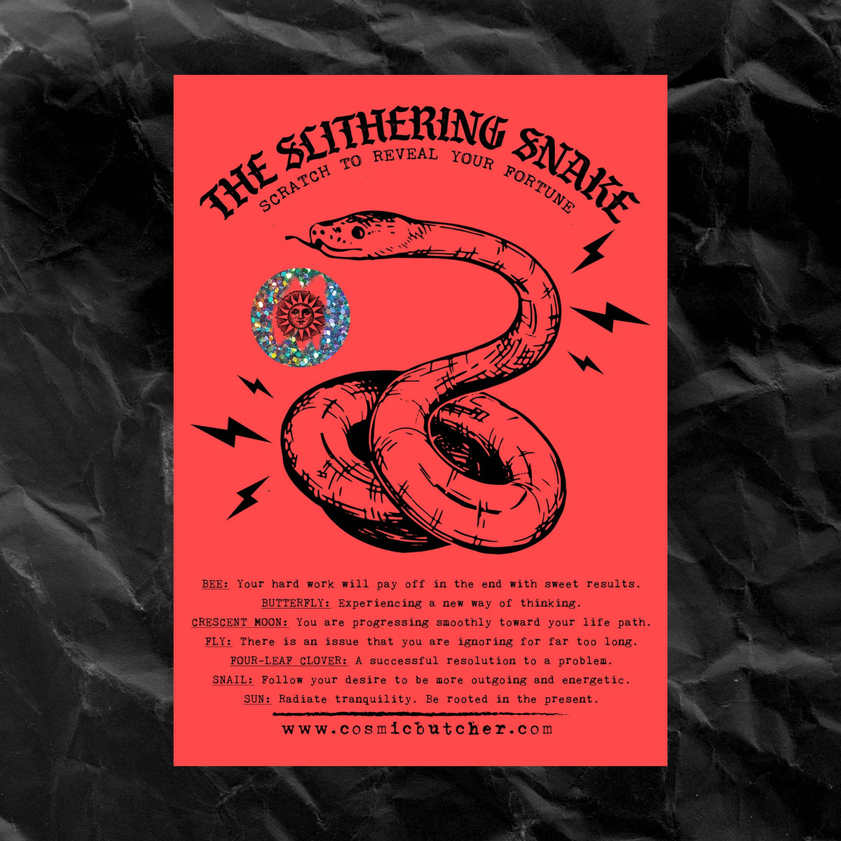 "SNAKE" Scratch Fortune Card