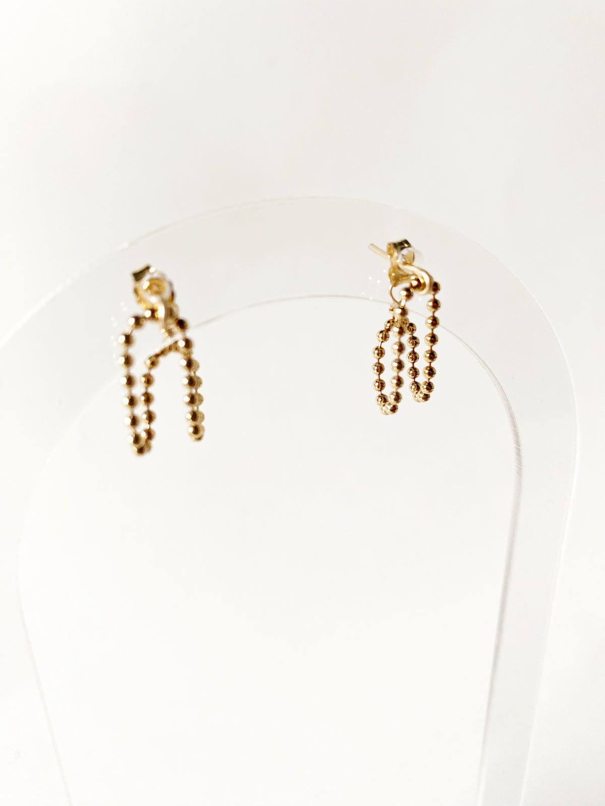 Venla Huggie Ball Chain Earrings