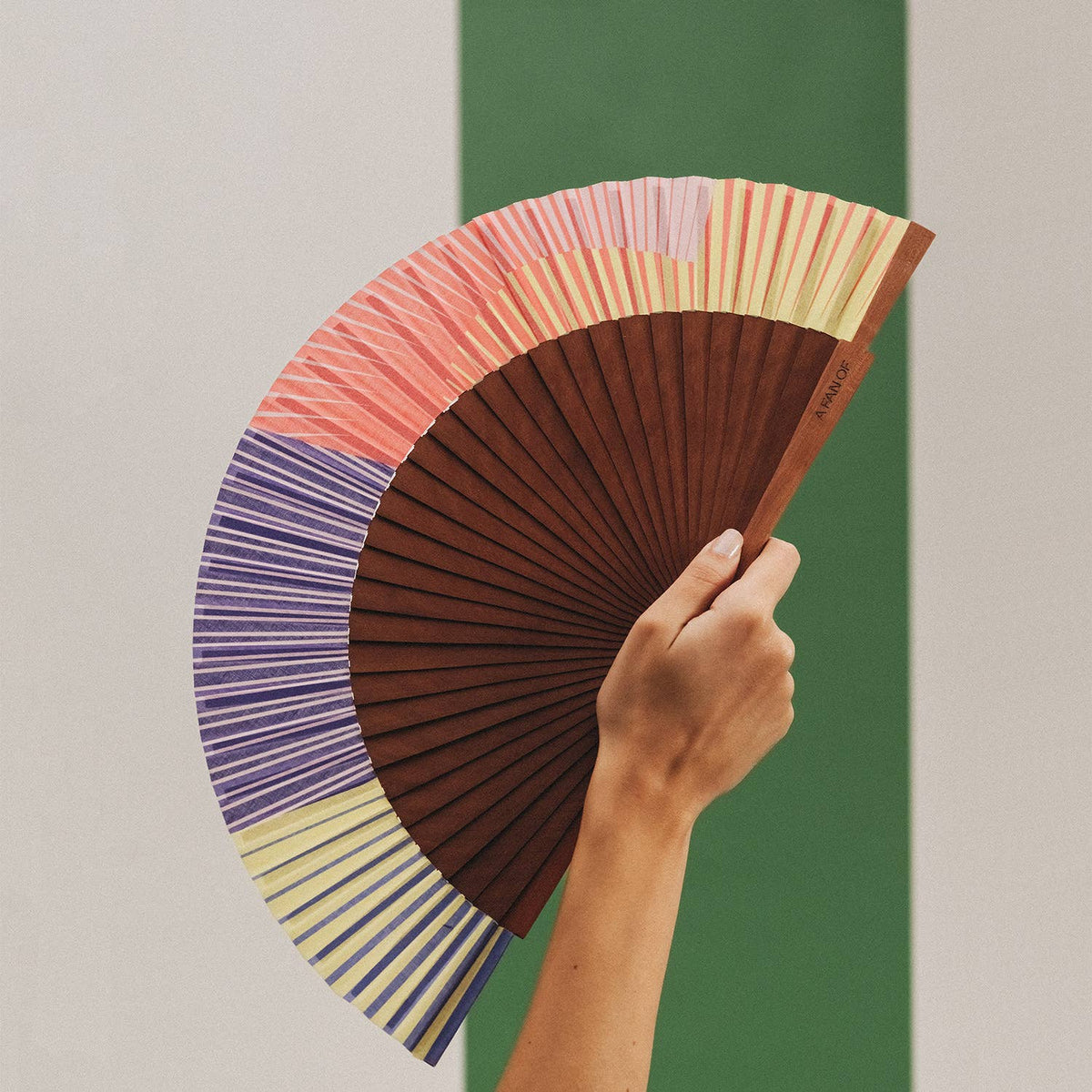 “Sunglow” Fan - Purple, Yellow, & Coral