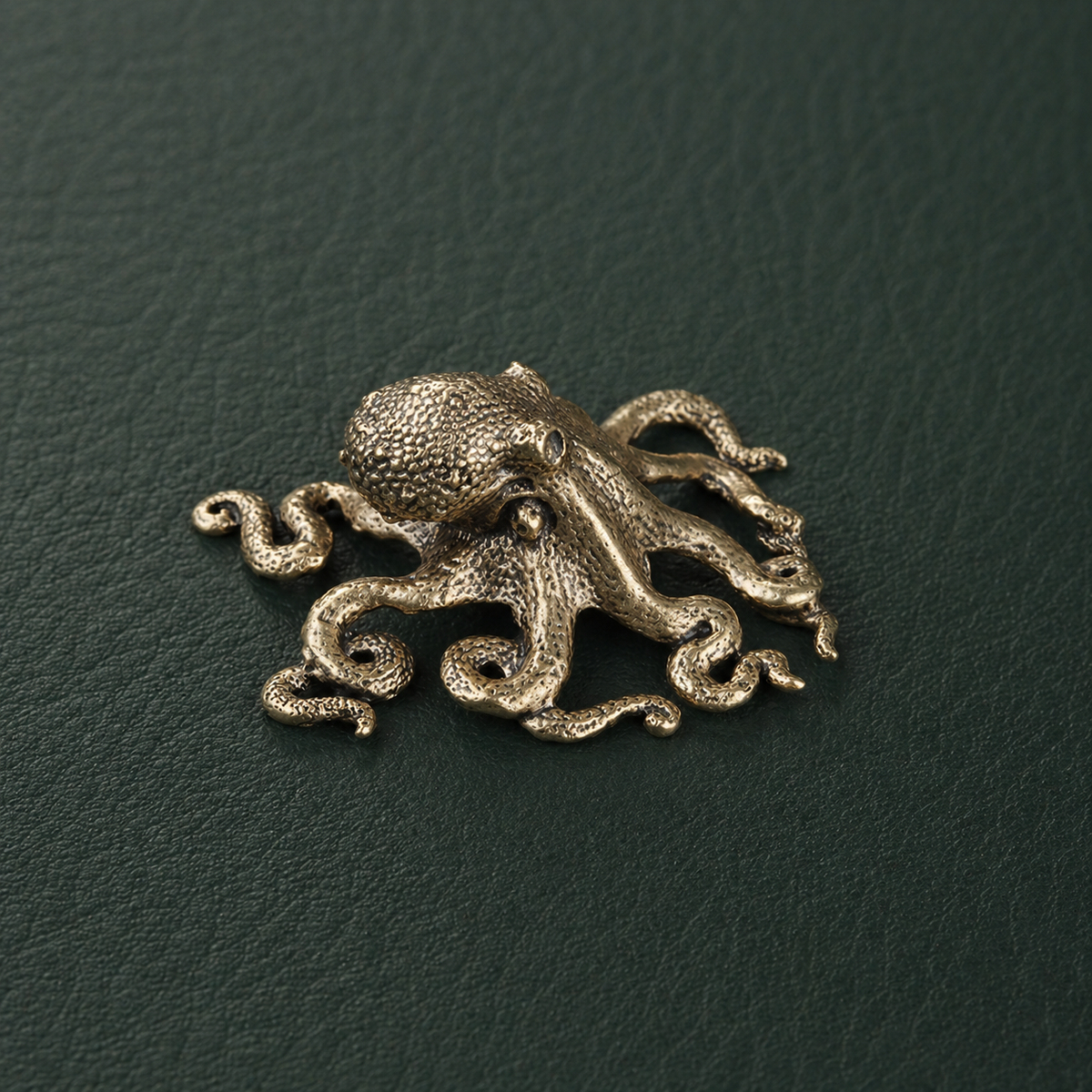 Antique Brass Octopus Figurine Ornament: A1