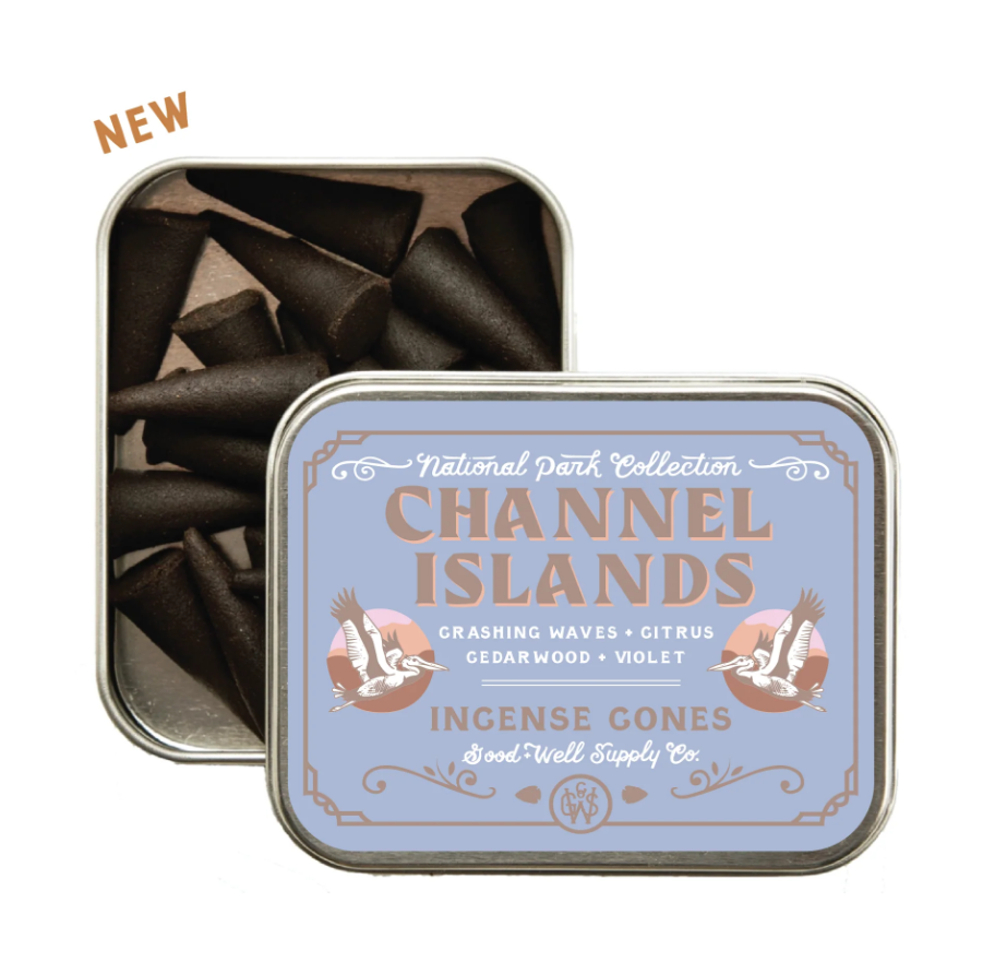Channel Islands Incense - Crashing Waves; Citrus, Cedarwood &amp; Violet.