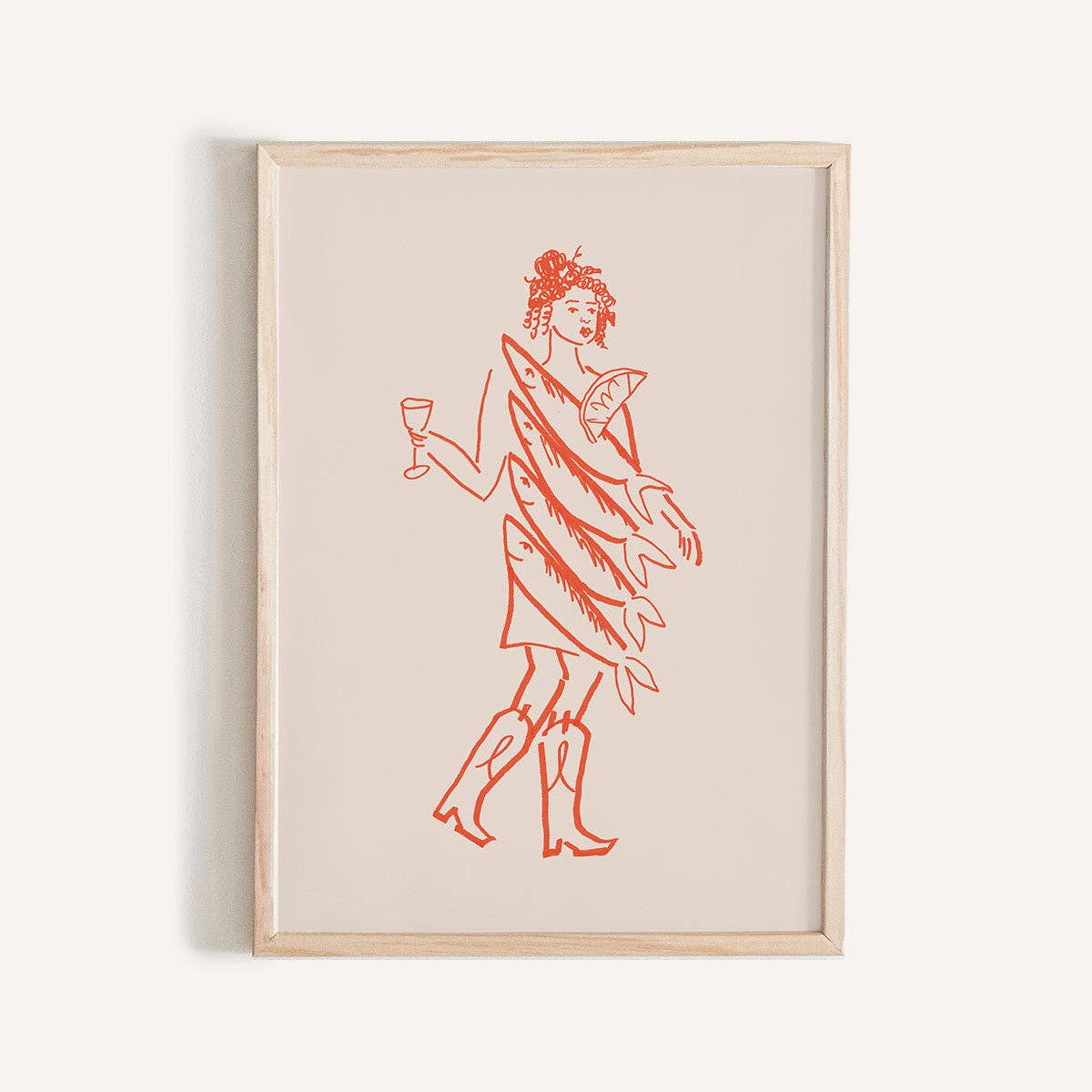 Miss Tinned Fish Mini Art Print: 5 x 7 in