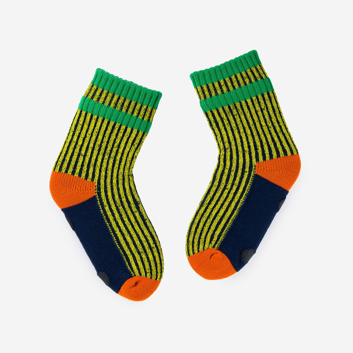 Gym House Socks: Yellow Navy (L/XL)