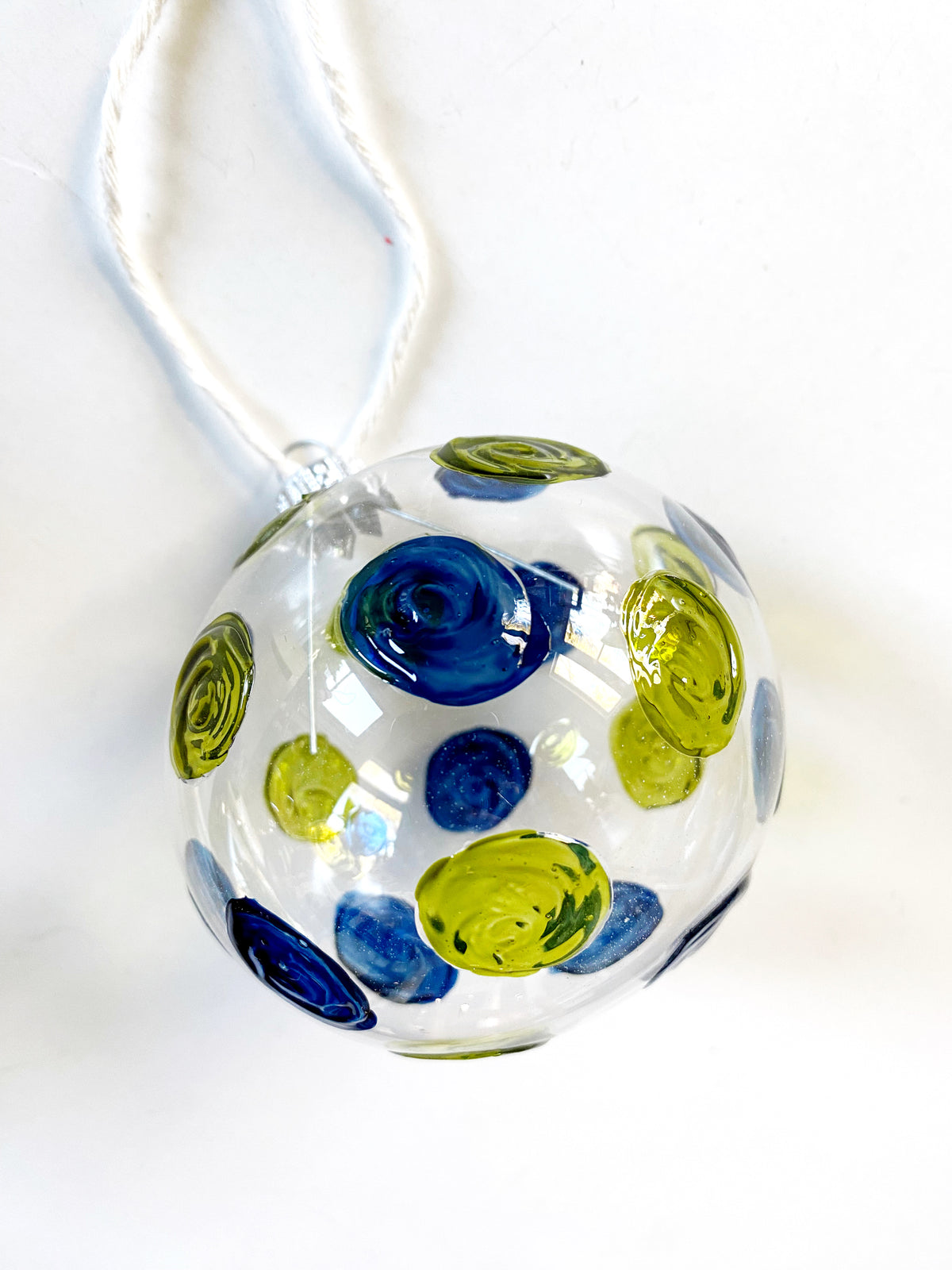 Spot Ornament, 8cm Blue &amp; Green