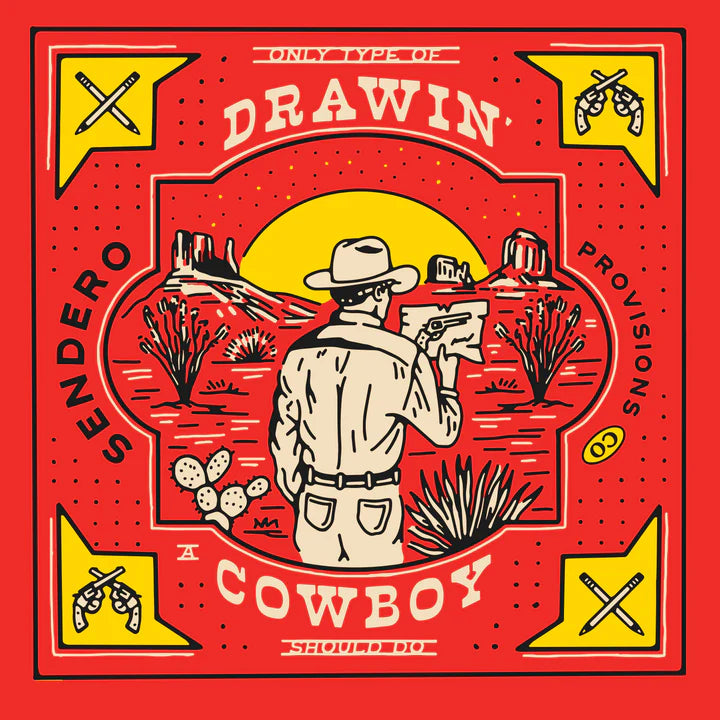 Drawin’ Cowboy Bandanna