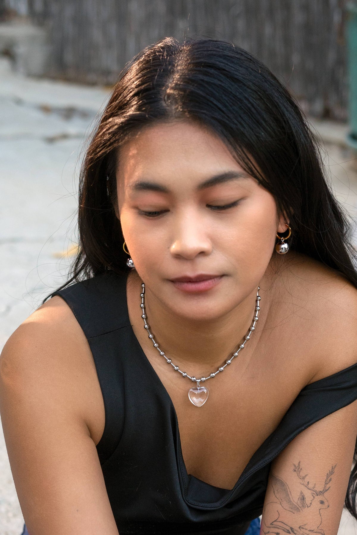Cosmo Hoops - 18K Gold Plated + Stainless Steel: Silver