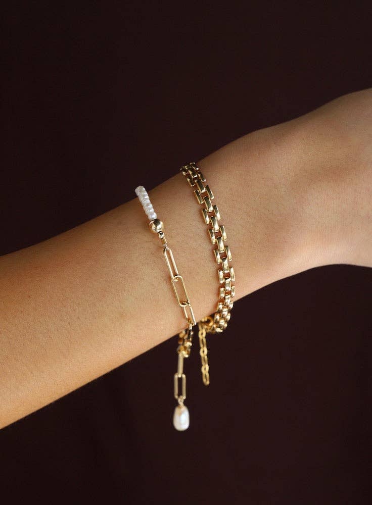 SIENNA CHAIN BRACELET: Yellow Gold / Gold Plated