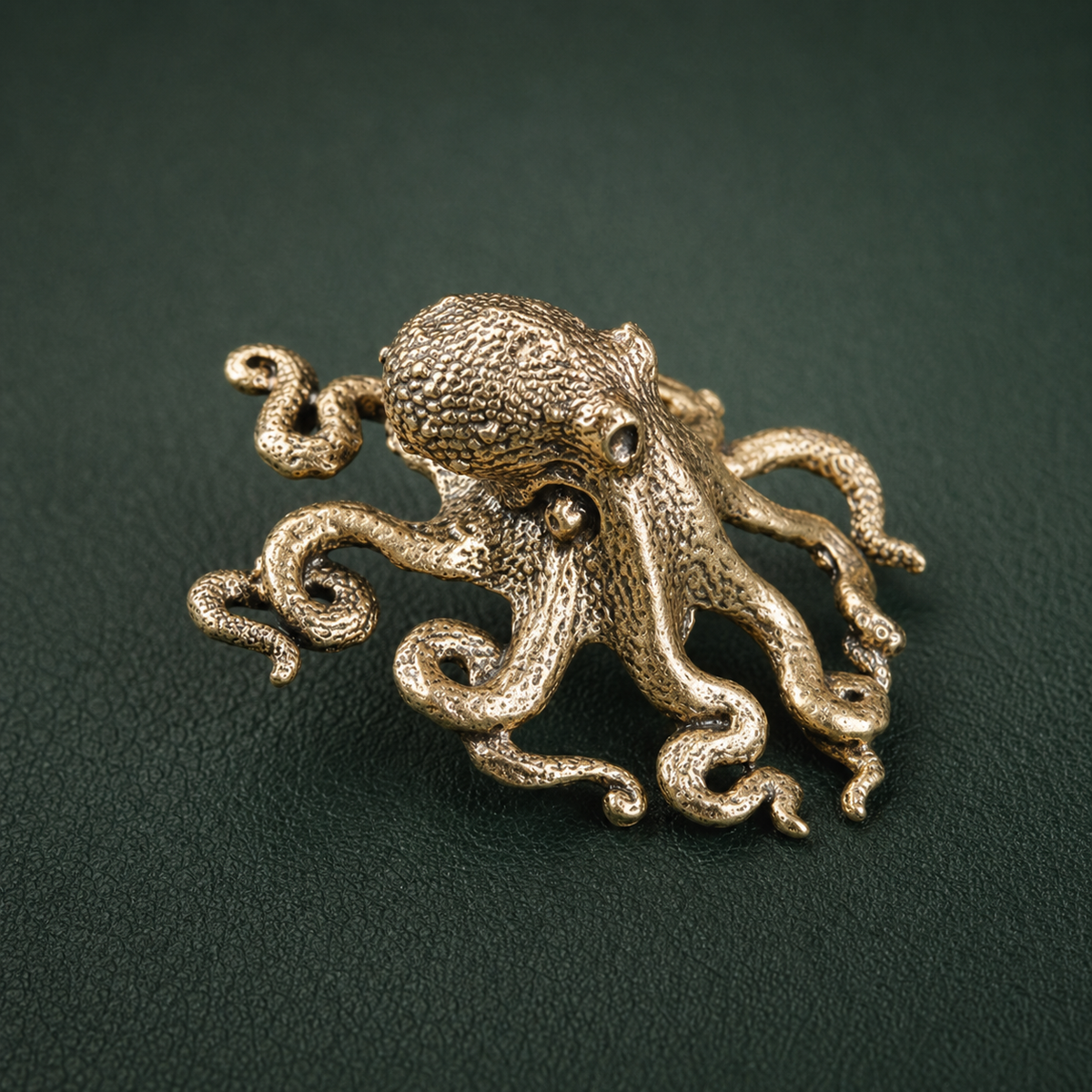 Antique Brass Octopus Figurine Ornament: A1