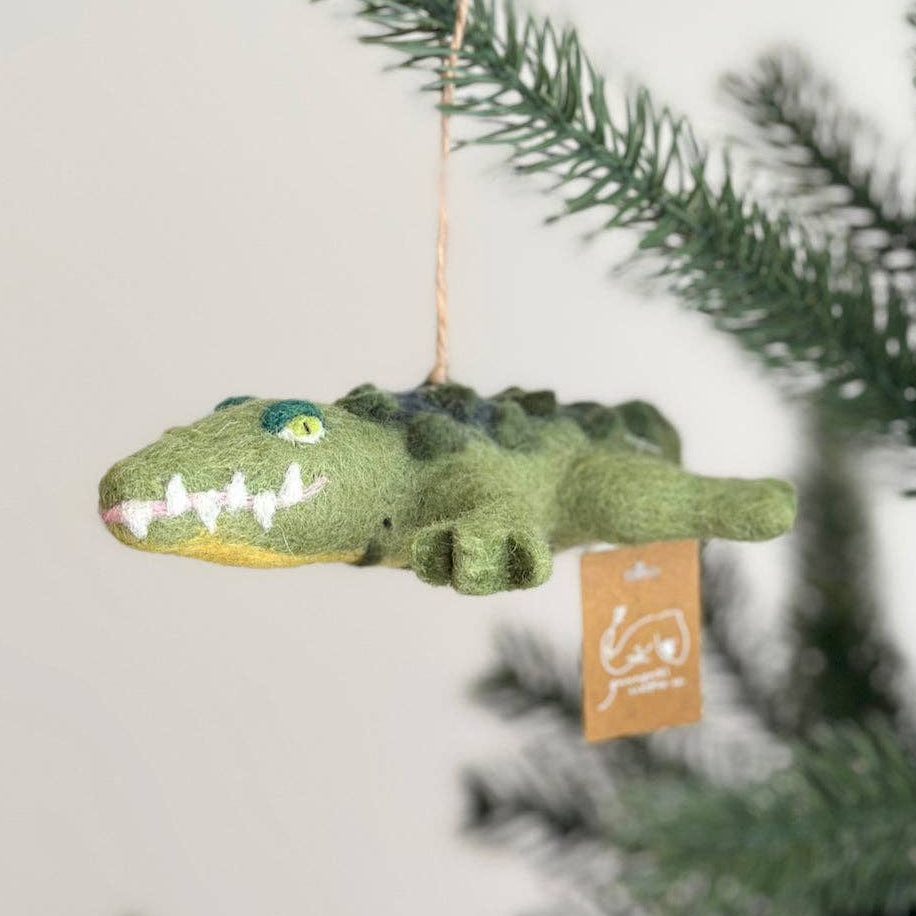 Felt Crawling Gator Ornament