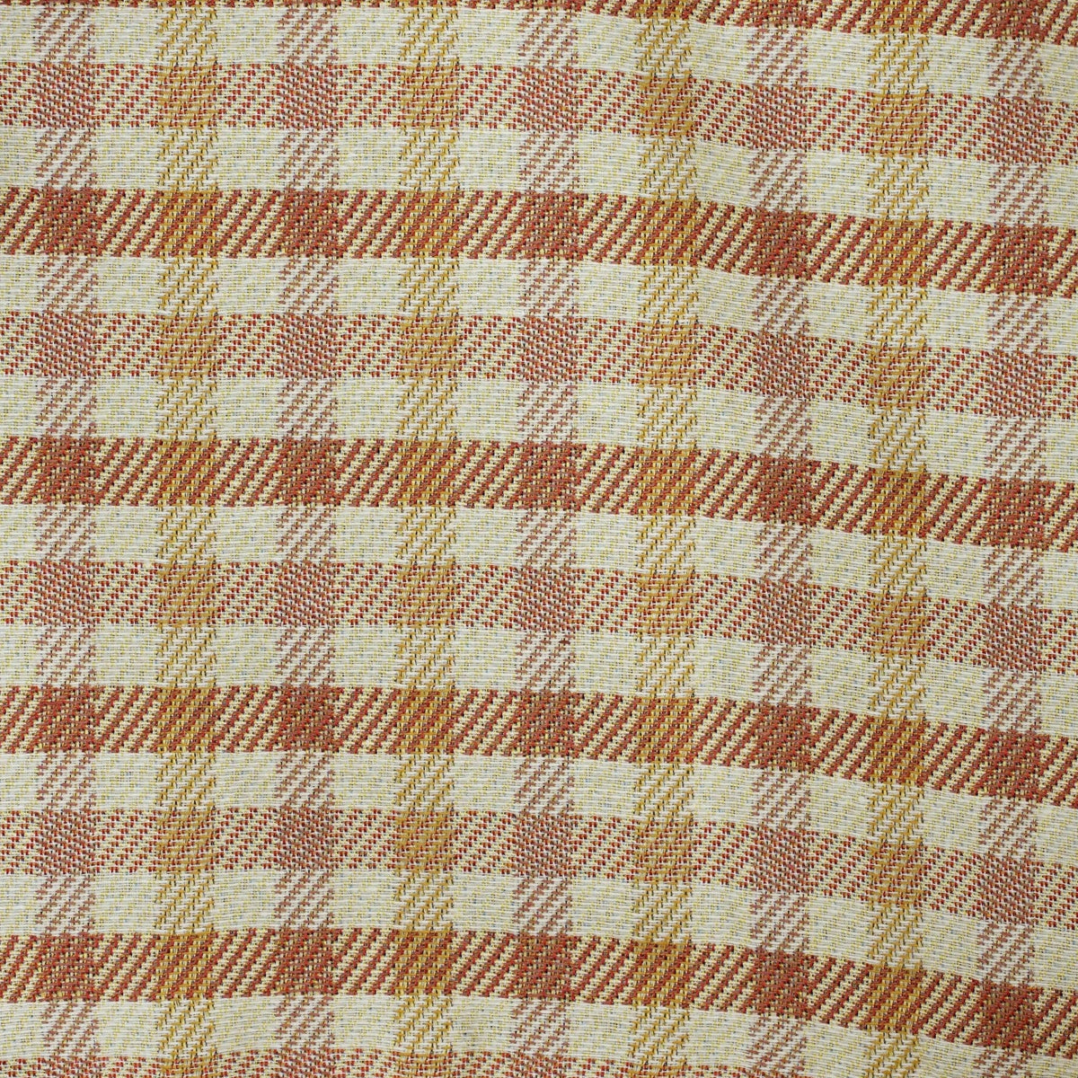Gingham Jacquard Pencil Case – Terracotta & Orange (Zia)