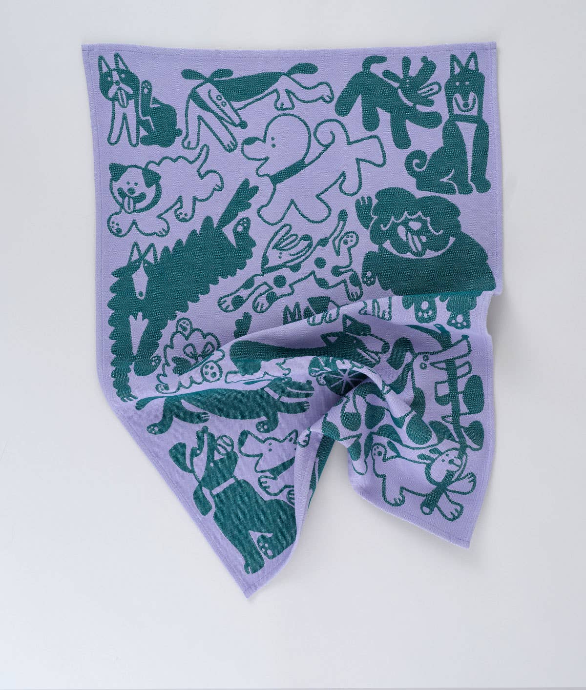 Dogs Day Out Woven Cotton Tea Towel