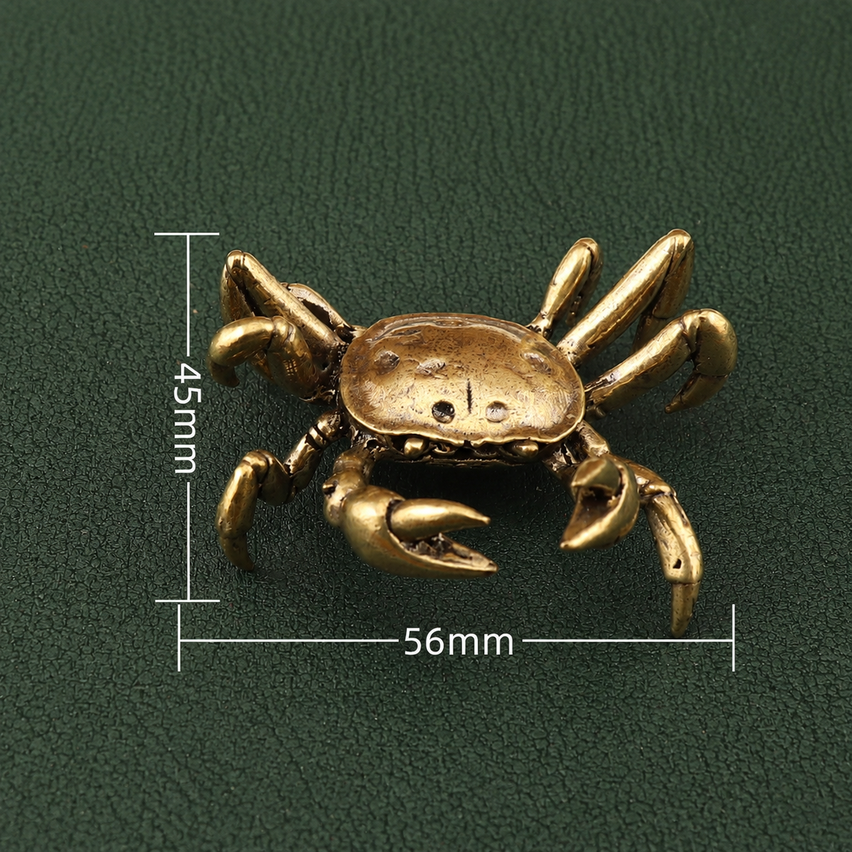 Solid Brass Crab Figurine Pen Holder Ornament: A2