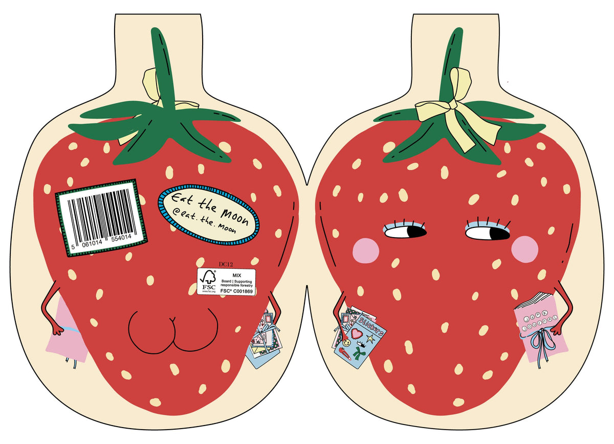 Hey Strawberry, Die cut everyday greeting card, birthday