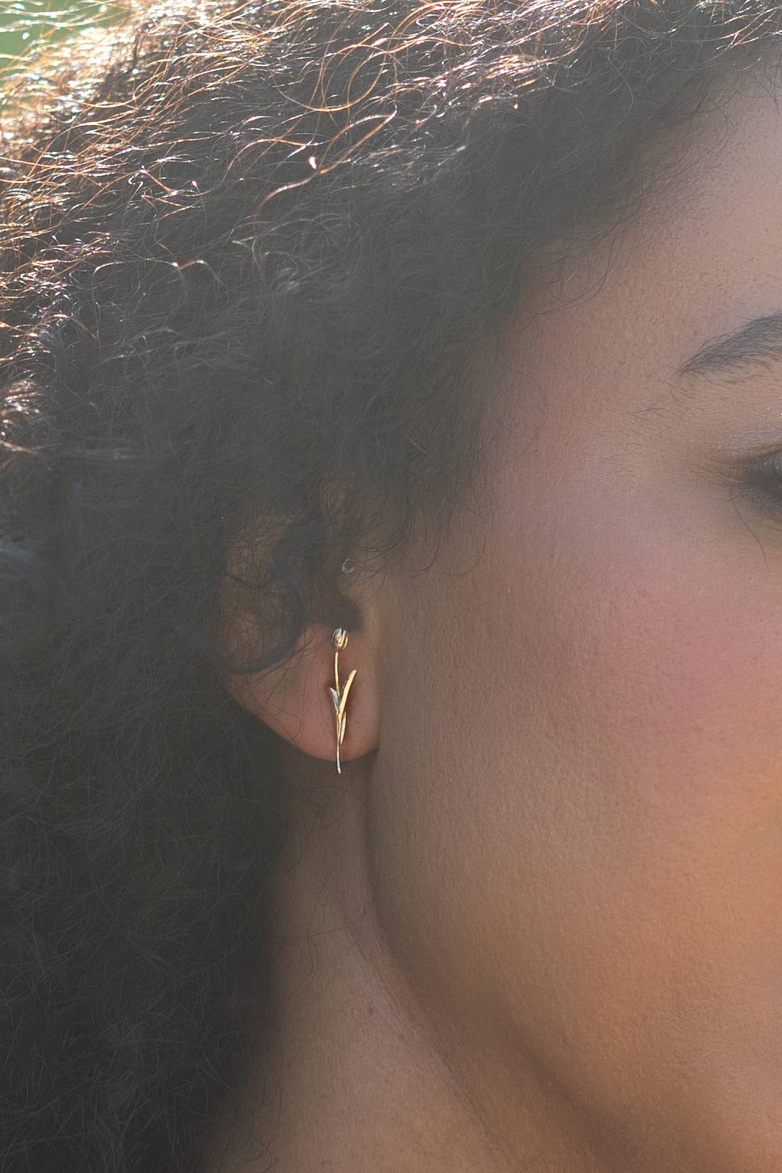 Holland Tulip Studs - 18K Gold Plated - SOLD SINGLE