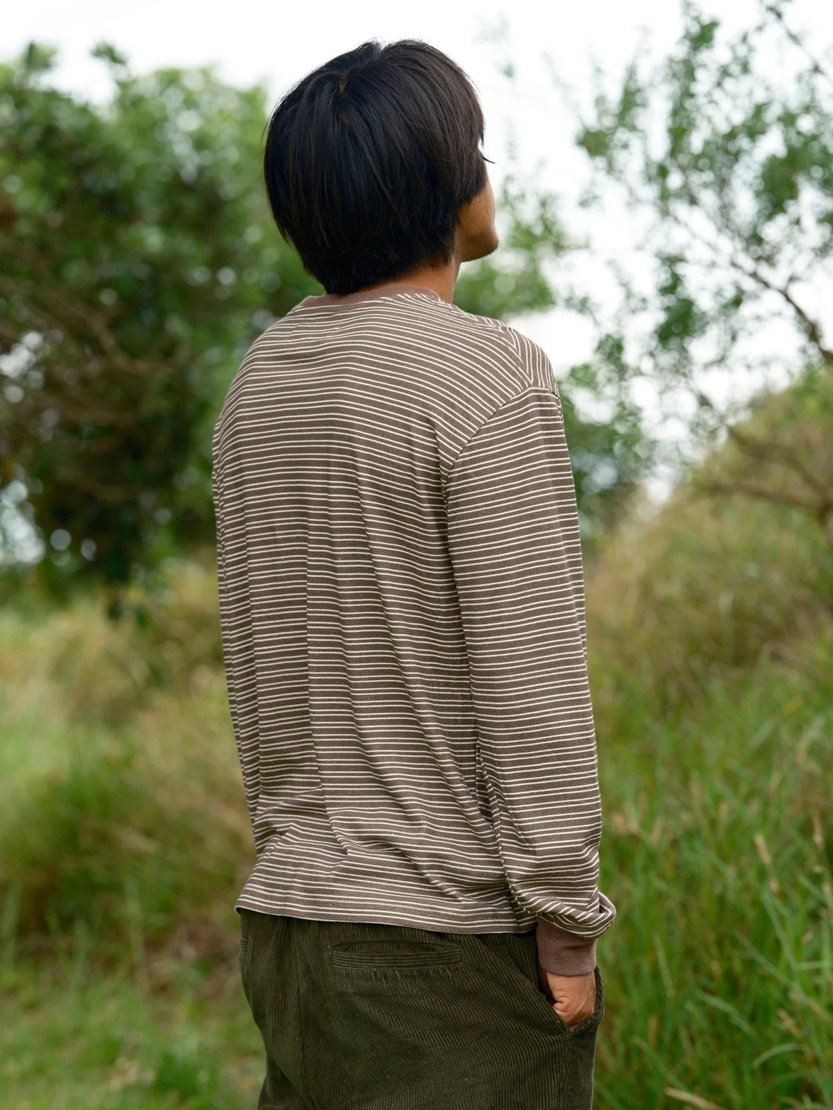 Hemp Striped LS - Brown Stripe (F26)