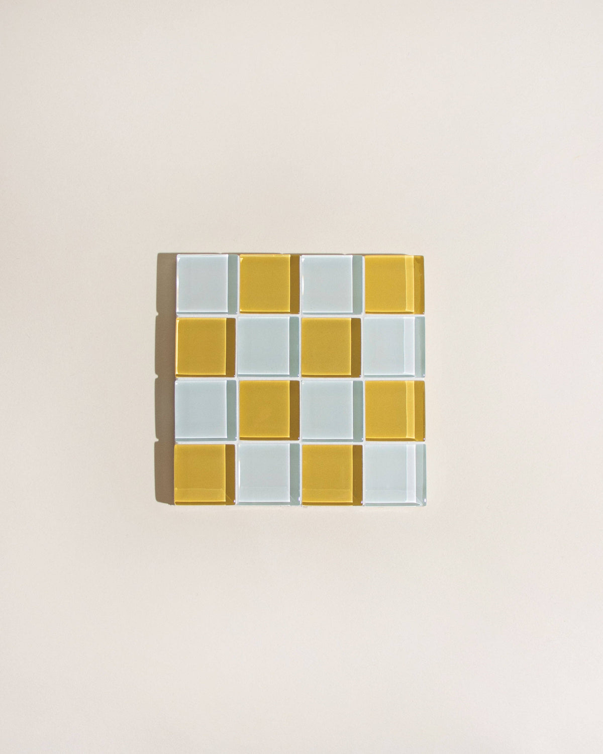 GLASS TILE COASTER - Honey Milk Chocolate