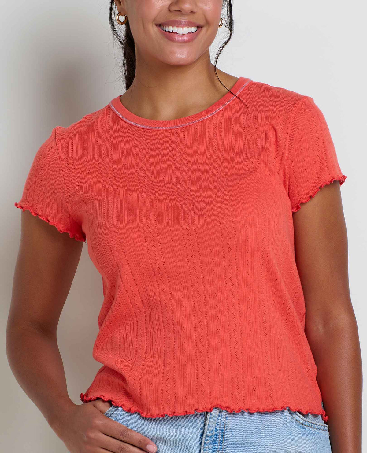 Foothill Pointelle SD Baby Tee (Salamander)
