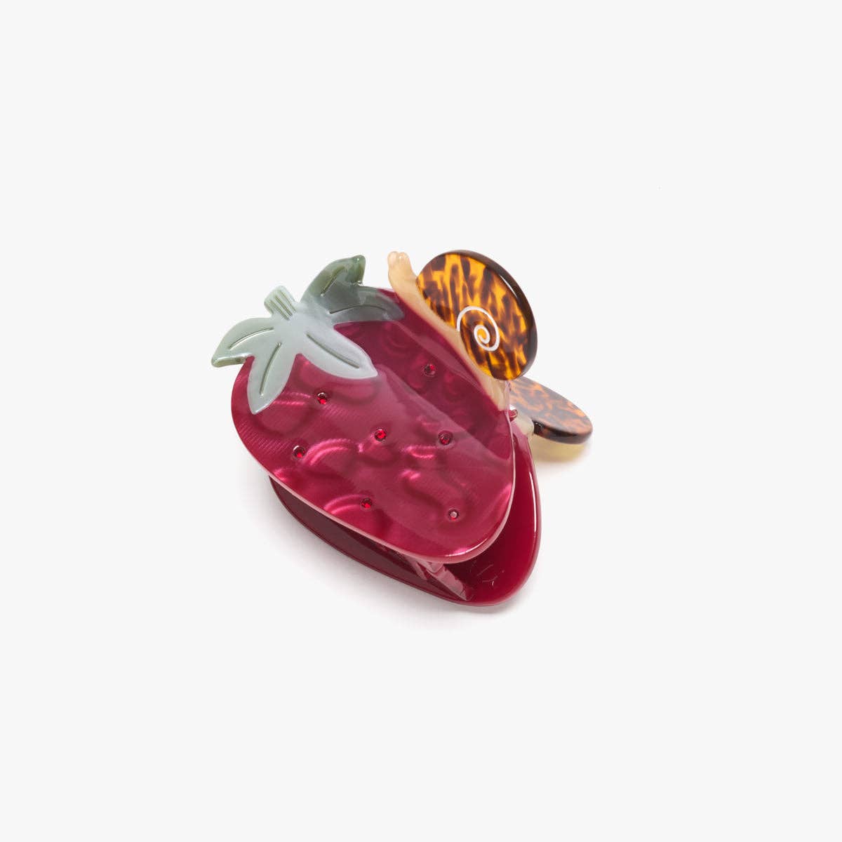 Strawberry Garden Snail Fruit Acetate Hair Claw Clip