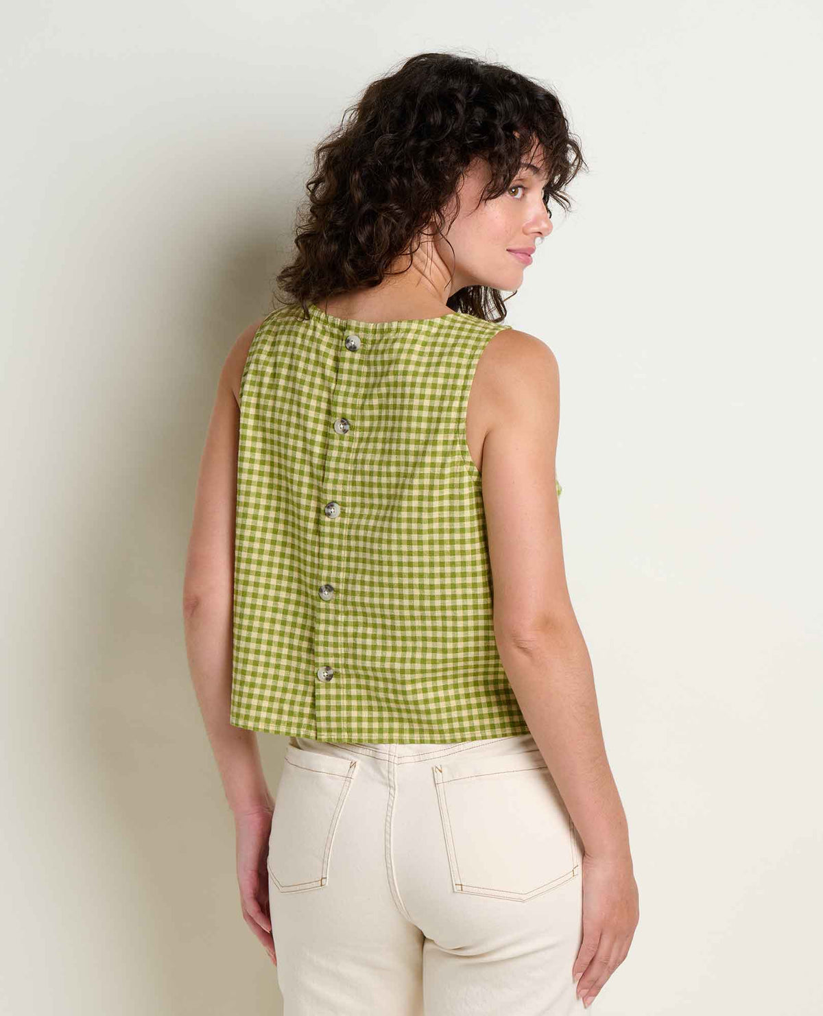 W’s Taj Hemp Button Back Tank - Woodbine Pattern (S26)