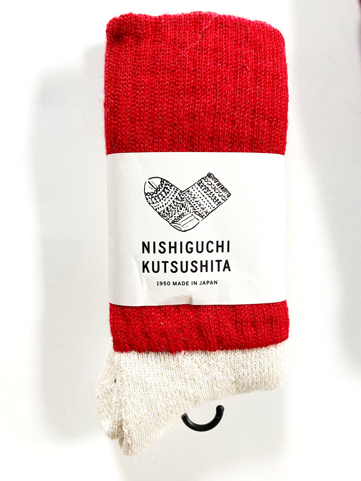 Mohair Wool Socks Red