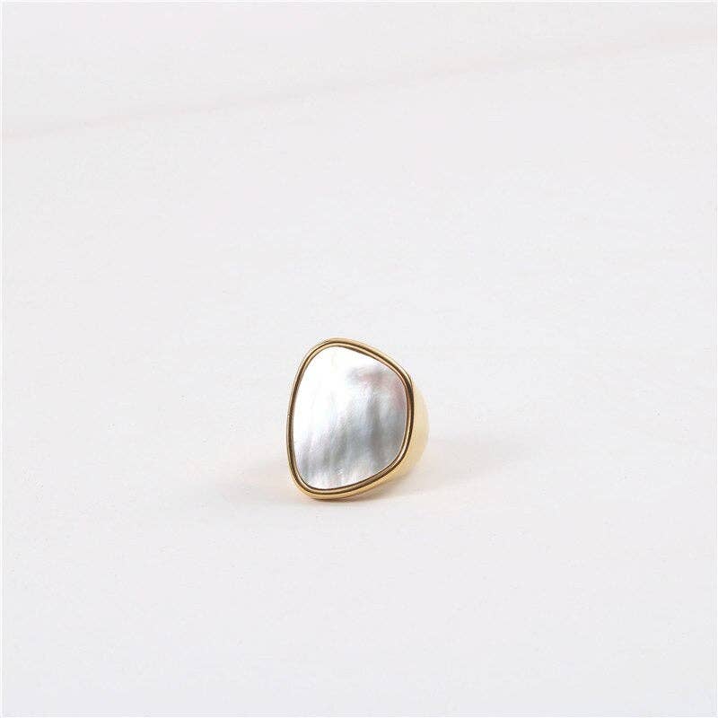 Large Mother of Pearl Statement Ring