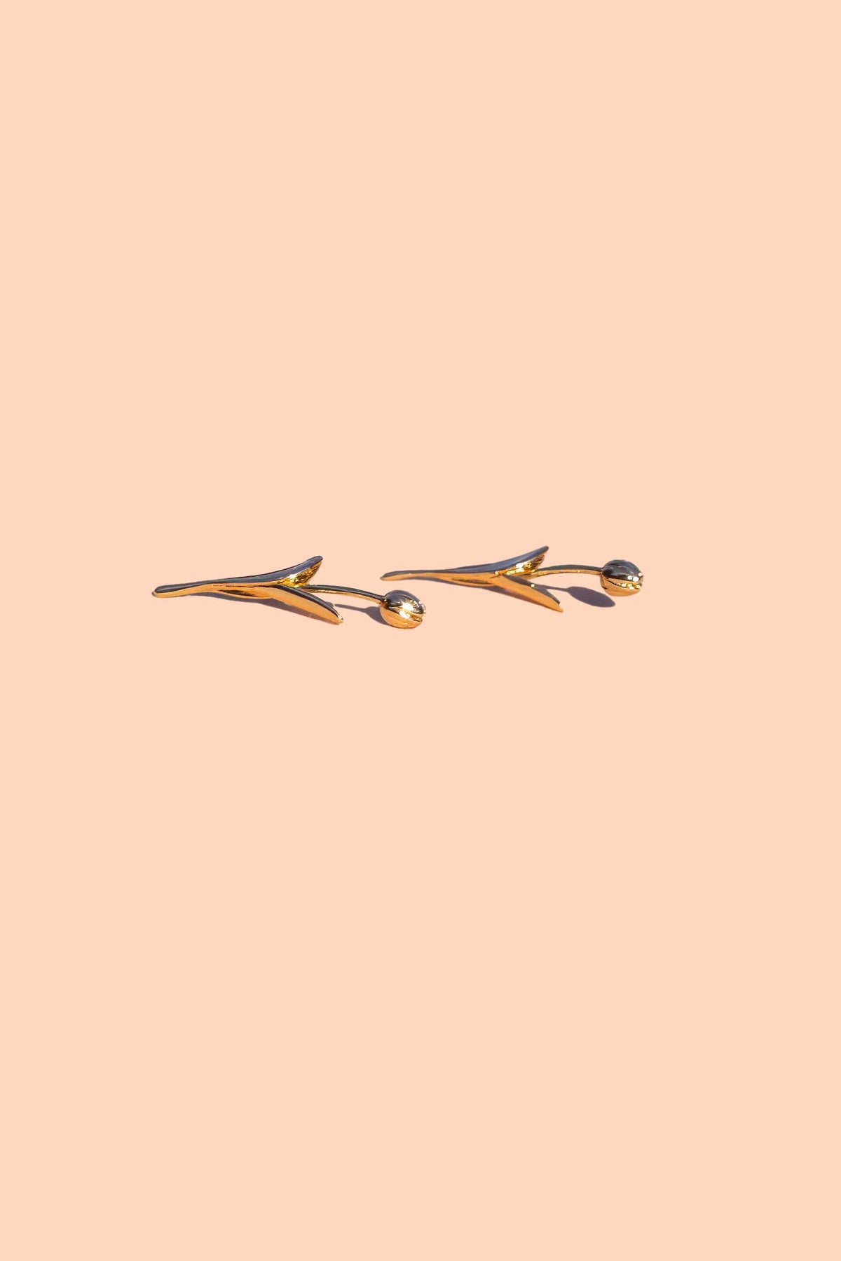 Holland Tulip Studs - 18K Gold Plated - SOLD SINGLE