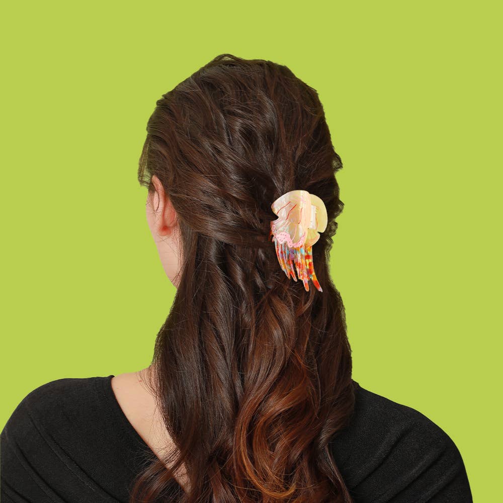 Pink Jellyfish Hair Claw Clip