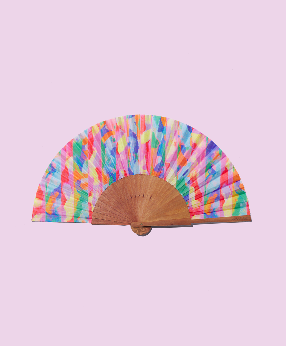 “Chromatic Collage” Fan